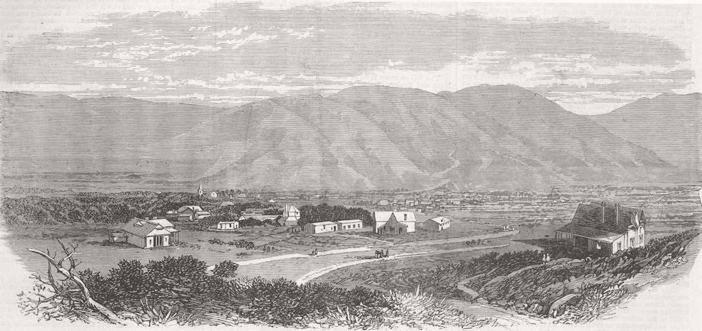 PAKISTAN. Punjab Campaign. Abbottabad, Hazara 1868 old antique print picture